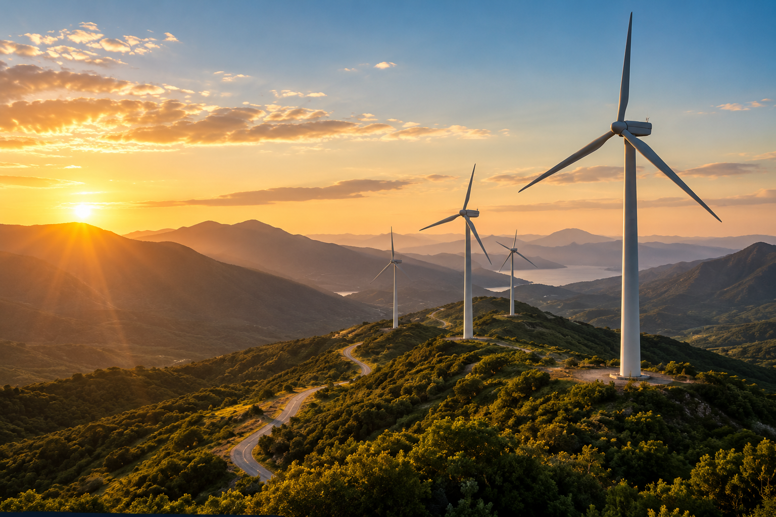 Wind energy infrastructure supporting international energy and commodity markets